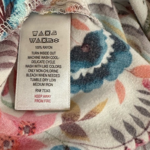 Women’s Cynthia Rowley multi colored floral sleep lounge pants pull on Medium - Picture 4 of 4